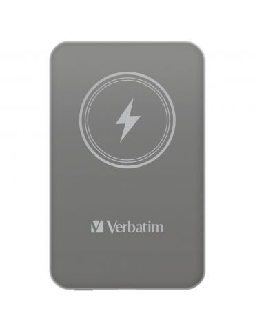 Verbatim Charge 'n' Go Polimer Litiu (LiPo) 5000 mAh Încărcare fără fir Gri