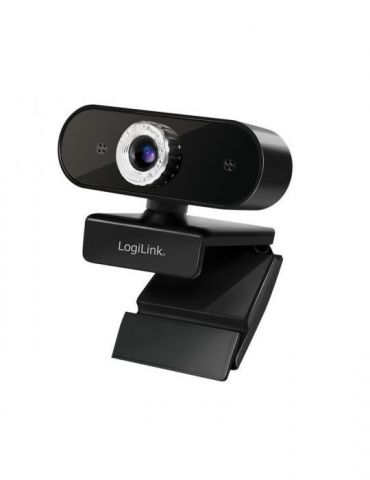 Camera web logilink senzor. 1080p full-hd cu rezolutie video 1920x1080 inclinare 30grade rotatie 180grade microfon cablu 1.45m u - Tik.ro