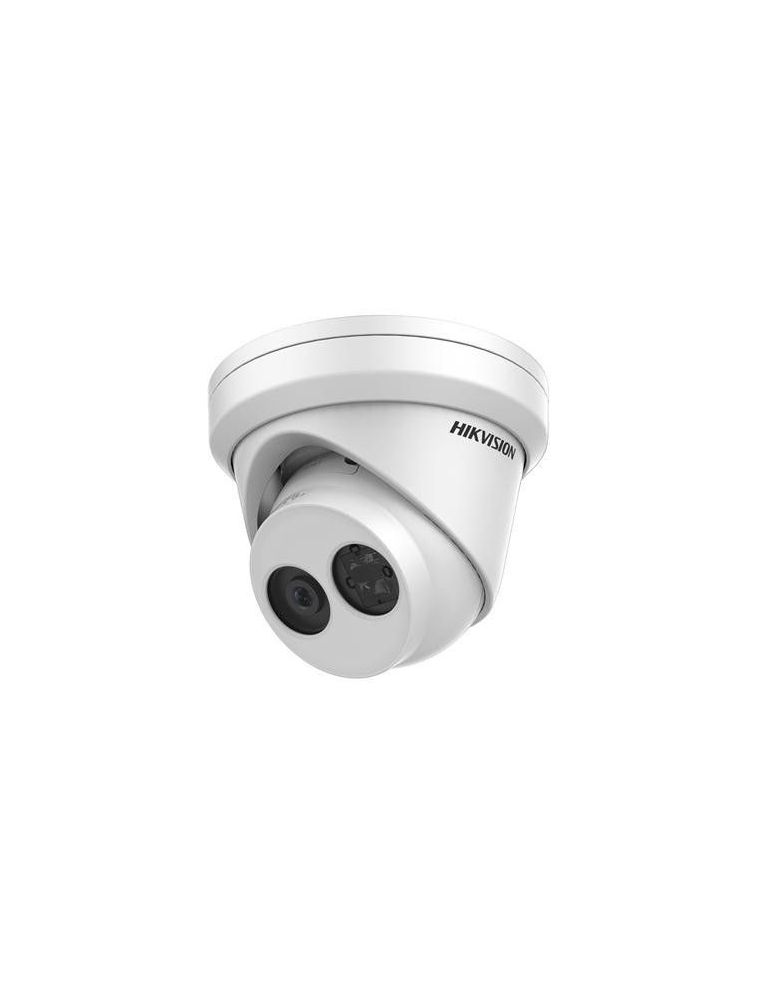 Camera ip hikvision turret pt. exterior dist. ir 30 m tip lentila fixa 2.8 mm 5 mpx cu fir microfon mufa microfon poe carcasa me
