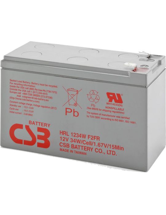 Acumulator csb hrl1234w longlife 12v/9ah 2.7kg hrl1234wf2fr (include tv 0.5 lei) Eaton - 1