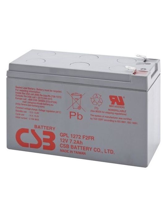 Acumulator csb gp1272f longlife 12v/7.2ah 2.6kg gpl1272f2 (include tv 0.5 lei) Eaton - 1