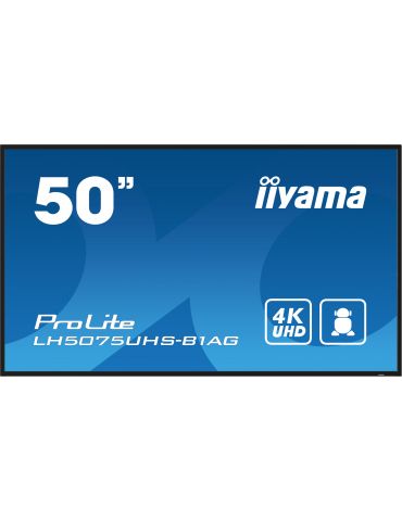 iiyama LH5075UHS-B1AG Afișaj Semne Panou informare digital de perete 125,7 cm (49.5") LCD Wi-Fi 500 cd m² 4K Ultra HD Negru - Tik.ro
