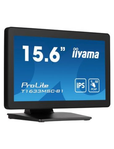 iiyama ProLite T1633MSC-B1 monitoare LCD 39,6 cm (15.6") 1920 x 1080 Pixel Full HD Ecran tactil Negru