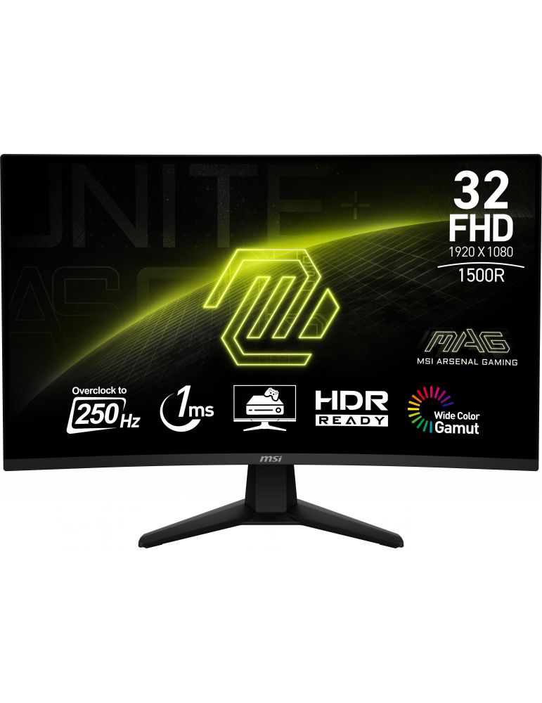 Computer Monitors MSI MAG 32C6X monitoare LCD 80 cm (31.5") 1920 x 1080 Pixel Full HD Negru