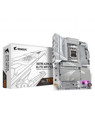GIGABYTE X870 AORUS ELITE WIFI7 ICE AMD X870 Mufă AM5 ATX - Tik.ro