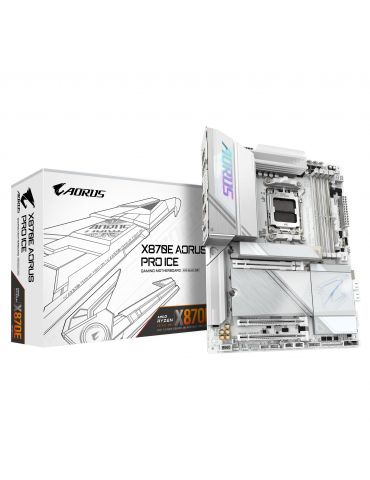 GIGABYTE X870E AORUS PRO ICE plăci de bază AMD X870E Mufă AM5 ATX - Tik.ro