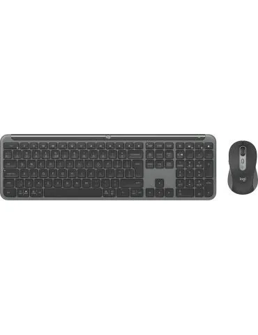 Logitech MK950 Signature Slim tastaturi Mouse inclus Birou RF Wireless + Bluetooth QWERTY US Internațional Grafit