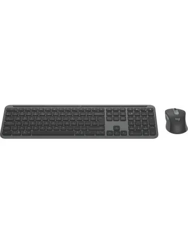 Logitech MK950 Signature Slim tastaturi Mouse inclus Birou RF Wireless + Bluetooth QWERTY US Internațional Grafit