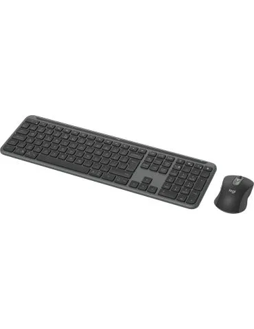 Logitech MK950 Signature Slim tastaturi Mouse inclus Birou RF Wireless + Bluetooth QWERTY US Internațional Grafit