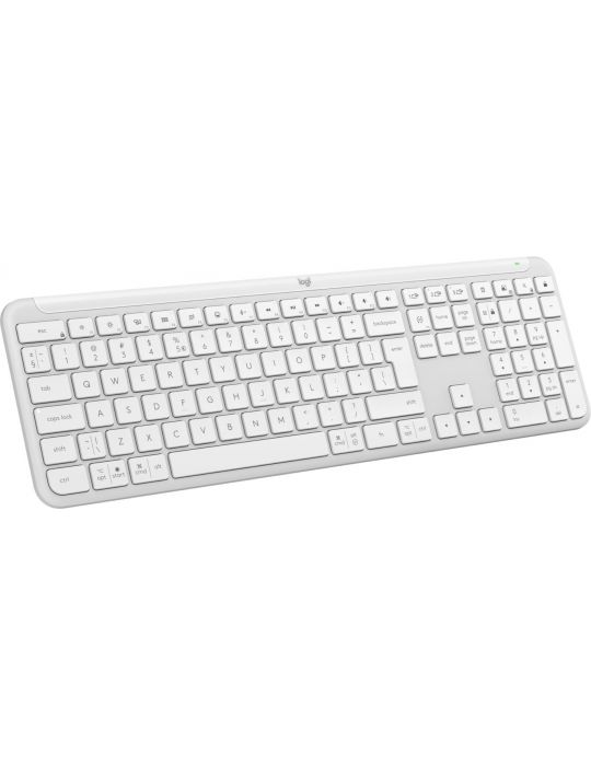 Logitech K950 Signature Slim tastaturi Birou RF Wireless + Bluetooth QWERTY US Internațional Alb
