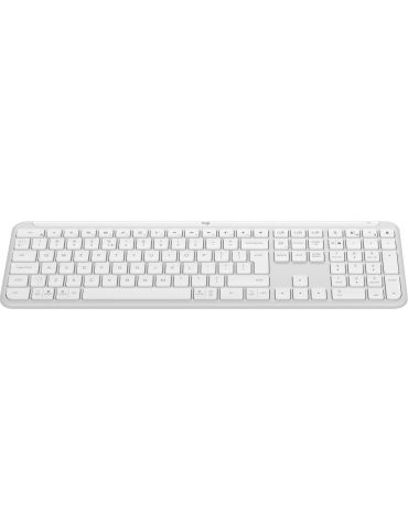 Logitech K950 Signature Slim tastaturi Birou RF Wireless + Bluetooth QWERTY US Internațional Alb