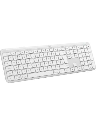 Logitech K950 Signature Slim tastaturi Birou RF Wireless + Bluetooth QWERTY US Internațional Alb