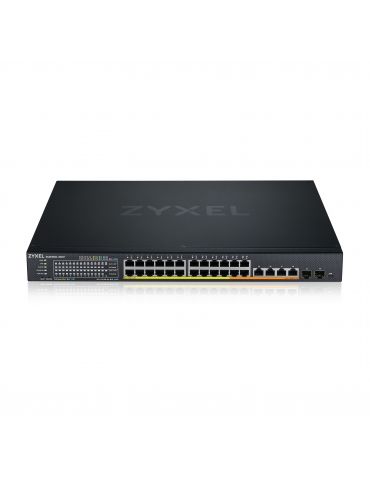 Zyxel XMG1930-30HP Gestionate L3 2.5G Ethernet (100 1000 2500) Power over Ethernet (PoE) Suport 1U Negru - Tik.ro