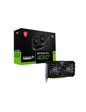MSI VENTUS GEFORCE RTX 4060 TI 8G 2X BLACK E NVIDIA 8 Giga Bites GDDR6 - Tik.ro