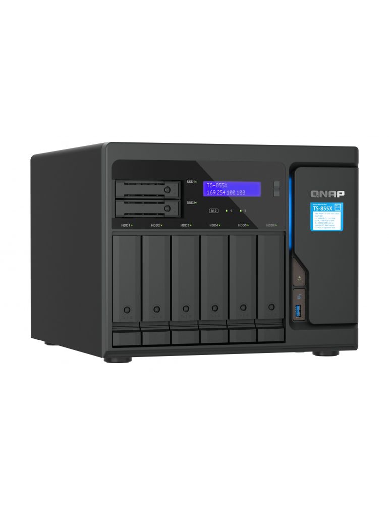 QNAP TS-855X SAN Tower Intel Atom C5125 8 Giga Bites DDR4 QNAP QTS Negru