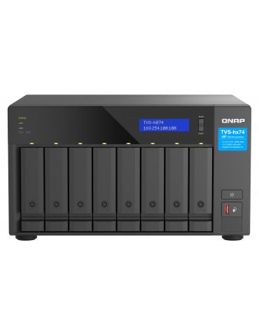QNAP TVS-h874 NAS Tower Intel® Core™ i7 32 Giga Bites DDR4 QuTS hero Negru - Tik.ro