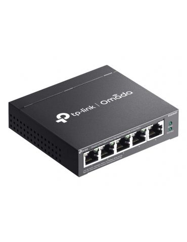 TP-Link Omada ES205G Gestionate Gigabit Ethernet (10 100 1000) Power over Ethernet (PoE) Suport Negru