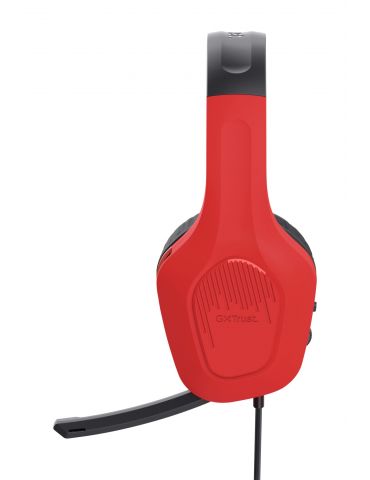 Trust GXT 416S Zirox Căști Prin cablu Bandă de fixare pe cap Gaming Negru, Cyan, Roşu