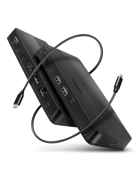 Axagon HMC-U4 stații de andocare și replicatoare de porturi pentru calculatoare portabile Prin cablu USB4 Negru
