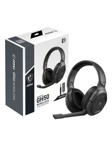 MSI Immerse GH50 Wireless Căști Fără fir Bandă de fixare pe cap Gaming Negru