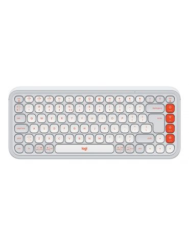 Logitech POP Icon Keys tastaturi Universală Bluetooth QWERTY US Internațional Portocală, Alb - Tik.ro
