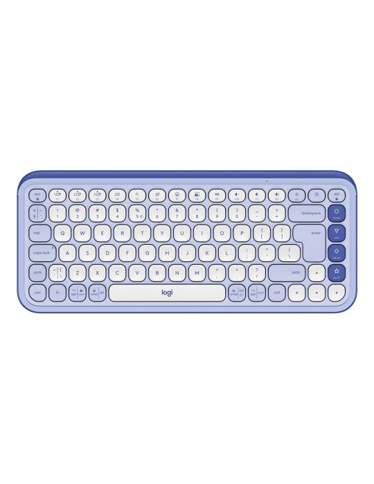 Logitech POP Icon Keys tastaturi Universală Bluetooth QWERTY US Internațional Liliachiu, Alb