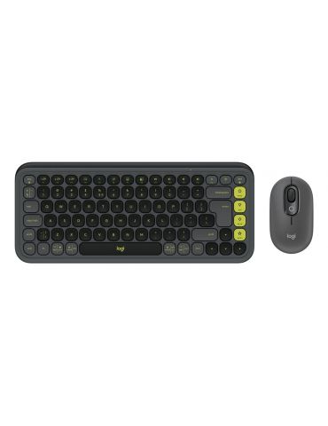 Logitech POP Icon Combo tastaturi Mouse inclus Universală Bluetooth QWERTY US Internațional Granit, Verde - Tik.ro