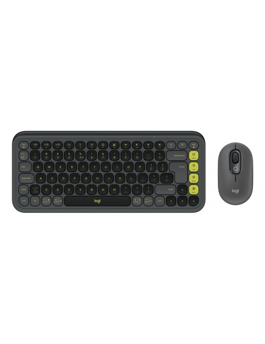 Logitech POP Icon Combo tastaturi Mouse inclus Universală Bluetooth QWERTY US Internațional Granit, Verde