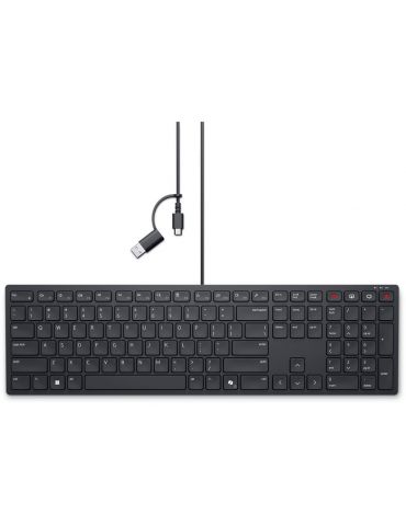 DELL KB525C tastaturi Birou USB QWERTY US Internațional Negru - Tik.ro