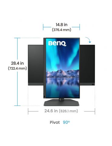 BenQ SW242Q monitoare LCD 61,2 cm (24.1") 2560 x 1600 Pixel WQXGA LED Negru