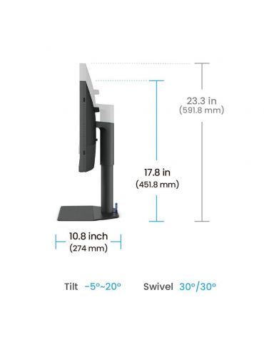 BenQ SW242Q monitoare LCD 61,2 cm (24.1") 2560 x 1600 Pixel WQXGA LED Negru