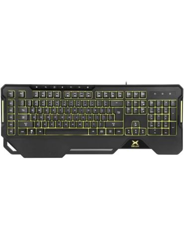 Tastatura delux gaming cu fir 104 taste multimedia 7 taste rgb backlight palm rest software usb negru k9600-bk (include tv 0.8le - Tik.ro