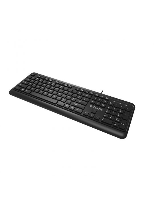 Kit tastatura si mouse delux ka190+m320gx wireless 104 taste format standard mouse  3/1 butoane negru ka190g (include tv 0.8lei)