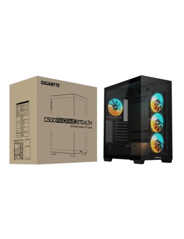 GIGABYTE C500 PANORAMIC STEALTH Midi Tower Negru