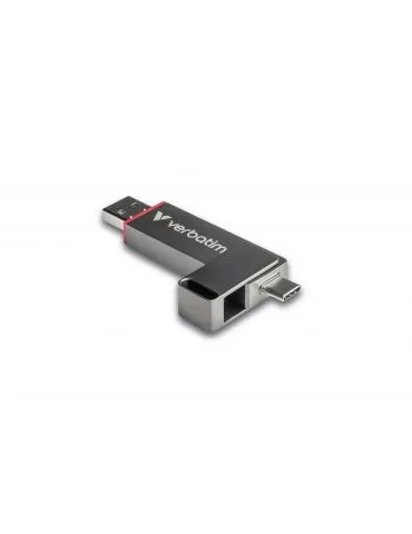 Verbatim Dual QuickStick memorii flash USB 128 Giga Bites USB Type-A   USB Type-C 3.2 Gen 1 (3.1 Gen 1) Gri - Tik.ro