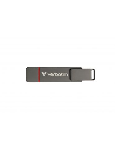 Verbatim Dual QuickStick memorii flash USB 256 Giga Bites USB Type-A   USB Type-C 3.2 Gen 1 (3.1 Gen 1) Gri