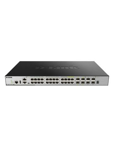 D-Link DGS-3630-28TC Gestionate L3 Gigabit Ethernet (10 100 1000) 1U Negru