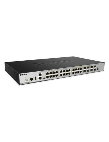 D-Link DGS-3630-28TC Gestionate L3 Gigabit Ethernet (10 100 1000) 1U Negru
