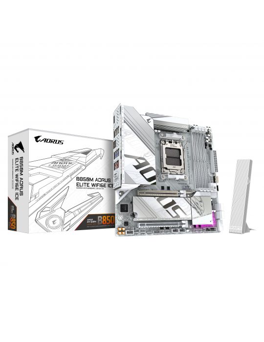 GIGABYTE B850M AORUS ELITE WIFI6E ICE AMD B850 Mufă AM5 micro-ATX
