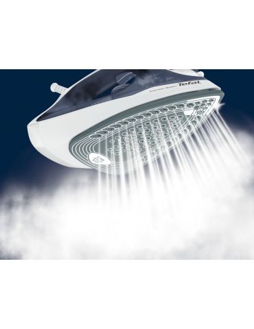 Tefal Express Steam FV2837 Fier de călcat uscat și cu abur Placă de cerilium 2400 W Albastru, Gri, Alb