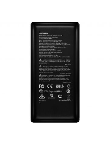 ADATA C20 Polimer Litiu (LiPo) 20000 mAh Negru