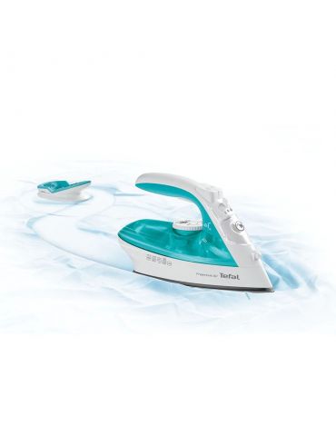 Tefal FV6520 stații pentru fiare de călcat cu abur 2400 W 0,25 L Talpă a fierului de călcat ceramică Turcoaz, Alb