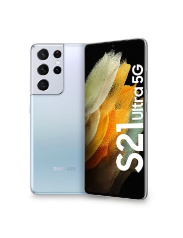 Samsung Galaxy S21 Ultra 5G SM-G998B 17,3 cm (6.8") Dual SIM Android 11 USB tip-C 16 Giga Bites 512 Giga Bites 5000 mAh Argint S