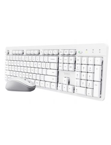 Trust Ody II tastaturi Mouse inclus Casă   Birou RF fără fir QWERTY Engleză SUA Alb - Tik.ro