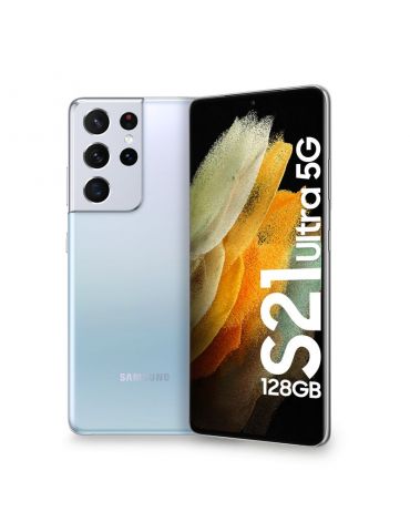 Samsung Galaxy S21 Ultra 5G SM-G998B 17,3 cm (6.8") Dual SIM Android 11 USB tip-C 12 Giga Bites 128 Giga Bites 5000 mAh Argint S