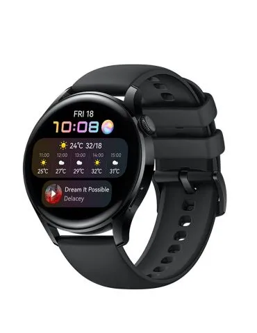 Huawei WATCH 3 3,63 cm (1.43") AMOLED 46 milimetri Digitală 466 x 466 Pixel Ecran tactil 4G Negru Wi-Fi GPS