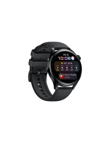 Huawei WATCH 3 3,63 cm (1.43") AMOLED 46 milimetri Digitală 466 x 466 Pixel Ecran tactil 4G Negru Wi-Fi GPS