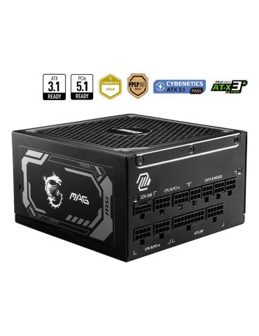 MSI MAG A1250GL PCIE5 unități de alimentare cu curent 1250 W 24-pin ATX 1U Negru - Tik.ro