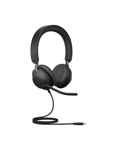Jabra Evolve2 40 SE Căști Prin cablu Bandă de fixare pe cap Apeluri Muzică USB tip-C Negru