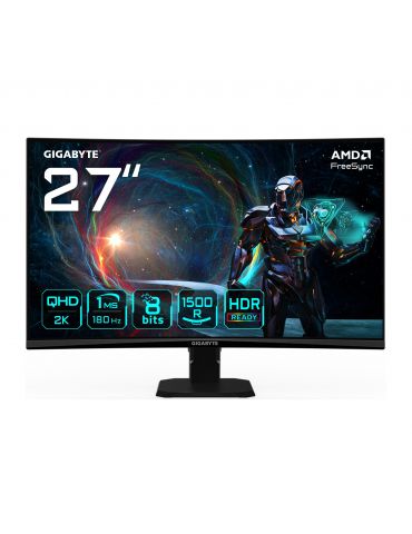 GIGABYTE GS27QCA LED display 68,6 cm (27") 2560 x 1440 Pixel Quad HD Negru - Tik.ro